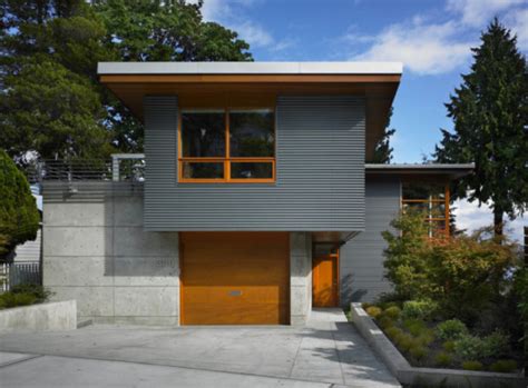 simple modern metal house|residential modern metal siding house.